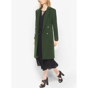 Michael Kors Emerald Double-Breasted Wool Coat (NWOT)